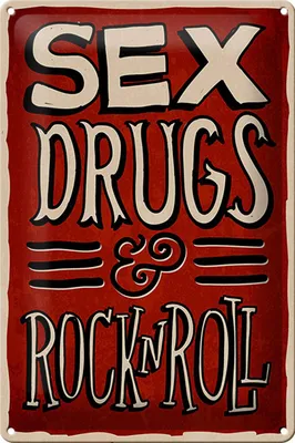 Produktbild von Blechschild Spruch 20x30cm Sex drugs Rock n Roll