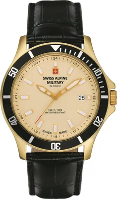 Produktbild von Swiss Alpine Military Herren Uhr Analog Quarz 7022.1511SAM Leder