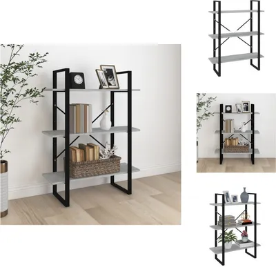 Zdjęcie produktu dla vidaXL Regał szary Sonoma 100x30x105 cm Materiał drewnopochodny - Regały i biblioteczki