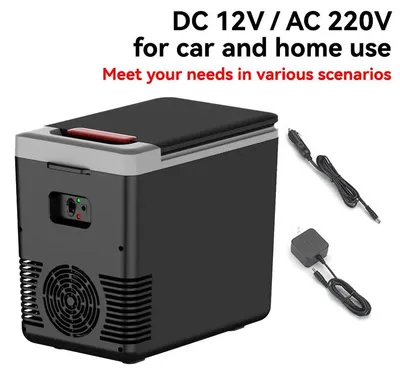 Produktbild von 10L Mini Kühlschrank - Tragbare Auto Kühlbox und Gefrierbox - 12V Auto 220V Haushalt - Elektrische Outdoor Kühltruhe