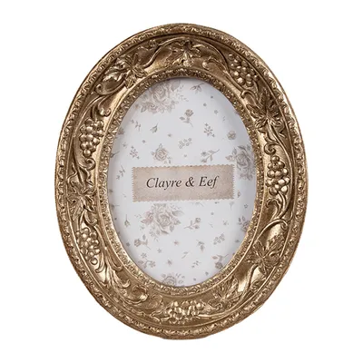 Immagine prodotto di Cornice per foto Clayre & Eef 6x9 cm in plastica color oro