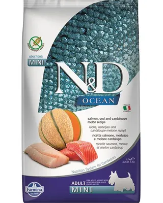 Obrázok produktu pre Farmina N&D dog OCEAN adult mini, salmon, cod & cantaloupe melon 2,5 kg