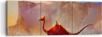 Produktbild von Bild auf Leinwand - Leinwandbild - Fantasie Märchen - 90x30cm - Wand Bild - Wanddeko - Wandbilder - Leinwanddruck - Bilder - Kunstdruck - Wanddekoration - Leinwand bilder - Wandkunst - CA90x30-3932