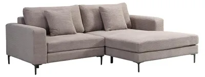 Produktbild von HOME DELUXE Sofa BELLANO Beige M 238 x 188 x 94 cm - Ottomane: Rechts| inkl. Zierkissen Cordsofa, L – Form Sofa, Ecksofa, Cordstoff