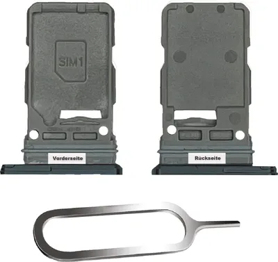 Produktbild von Samsung Galaxy S21 / Plus / Ultra 5G Sim Karten Halter Tray Adapter Fach Stecker Slot + Nadel Single Navy Blau