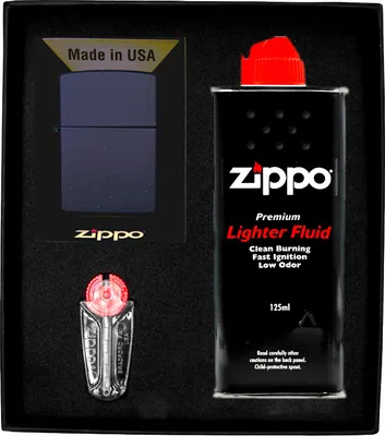 Produktbild von Feuerzeug-Set ZIPPO NAVY BLUE MATTE Geschenk No1