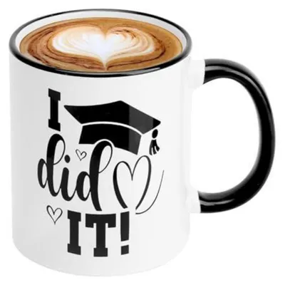 Produktbild von Abschluss Tasse "I Did It" Keramik Geschenk Becher für Master und Studium