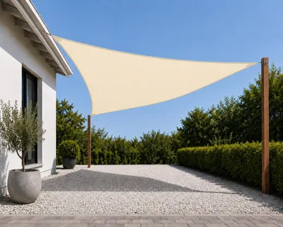 Produktbild von Heimtexland Sonnensegel Garten Terrasse Sonnenschutz Segel wetterfest Balkon Überdachung Typ935 Creme 300x300 cm