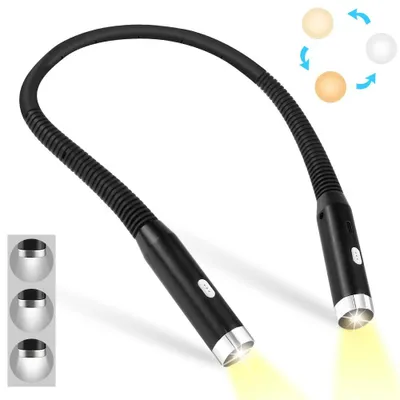 Obrázok produktu pre Nabíjateľná čítacia lampa s 3 farbami a 3 úrovňami jasu