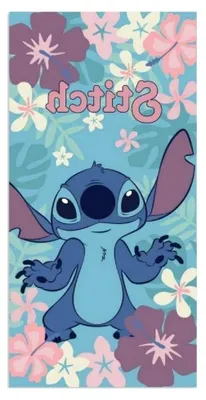 Produktbild von Mikrofaser-Strandtuch mit Lilo und Stitch, 70 x 140 cm