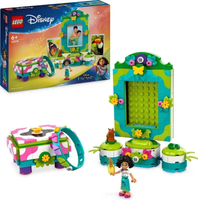 Produktbild von LEGO ǀ Disney Encanto Mirabels Fotorahmen und Schmuckkassette, Bauset für Kinder mit Spielzeug-Armband und der Spielfigur Mirabel Madrigal, Geschenk für Mädchen und Jungen ab 6 Jahren 43239