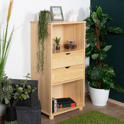 Produktbild von Standregal, 60 cm breit, Kiefer Holz-Massiv, Farbe: Natur