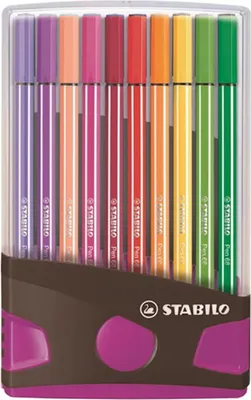 Obrázek produktu pro Stabilo Pen 68 in 20 Kleuren Antraciet/Roze