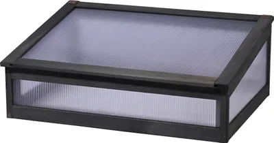 Produktbild von dobar Frühbeetaufsatz Kubus 2.0, Anthrazit, 76x56x28 cm, passend zum Hochbeet 58216FSCe