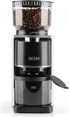 Produktbild von BEEM GRIND-PERFECT Elektrische Kaffeemühle 35-stufige Mahlgradeinstellung Kegelmahlwerk Mengendosierung per Drehrad einstellbar 2-12 Tassen - 250g