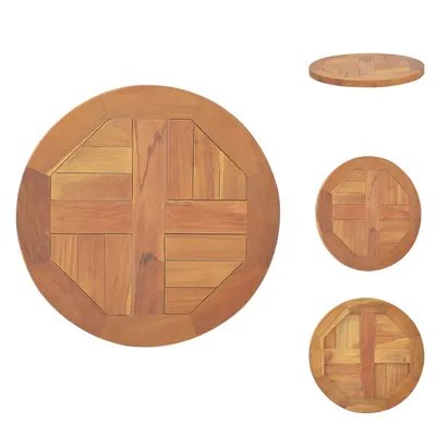 Immagine prodotto di vidaXL Piano da tavolo in legno massiccio teak rotondo 2,5 cm 40 cm - Piani da tavolo