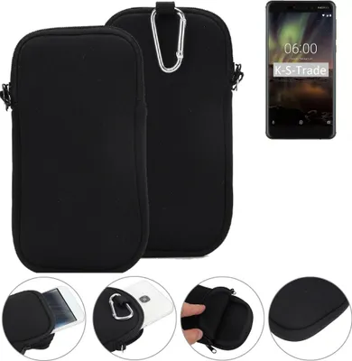 Produktbild von K-S-Trade Neopren-Hülle Handy-Hülle kompatibel mit Nokia 6.1 Schutzhülle Neoprenhülle Sleeve Schutz-Hülle Gürtel Tasche Case Holster Handytasche