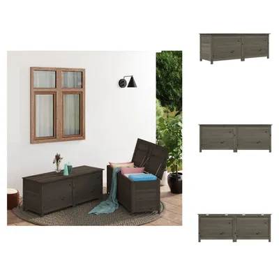 Obrázek produktu pro vidaXL Venkovní truhlík na polštáře antracit 150x50x56 cm z masivního jedlového dřeva - Zahradní truhlíky