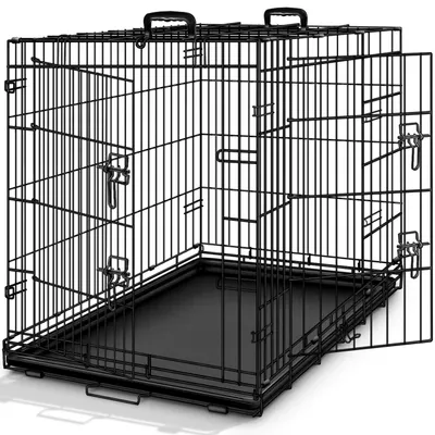 Zdjęcie produktu dla TRESKO® klatka dla psa 77x48x54cm metalowa klatka transportowa samochodowa skrzynia dla psa skrzynia transportowa składana klatka druciana