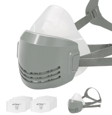 Obrázek produktu pro Respirátor proti prachu - Znovupoužitelný - S filtry - Na broušení, malování a kutilské práce