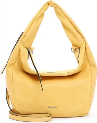 Produktbild von Tamaris Damen Schultertasche Beutel Knautschoptik breiter Riemen Liselotte 32222, Farbe:Gelb