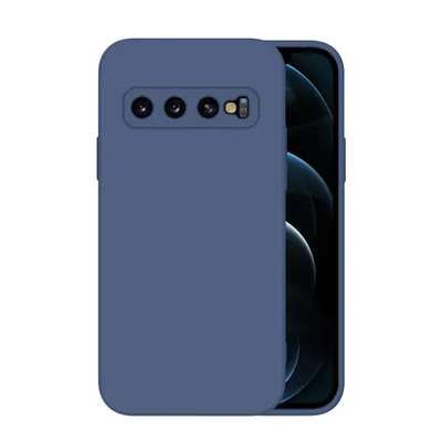 Produktbild von Hülle für Samsung Galaxy S10 mit 9H Displayglas Displayschutz Plus Case Cover Bumper Silikon Softgrip Schutzhülle Farbe: Lavendelblau