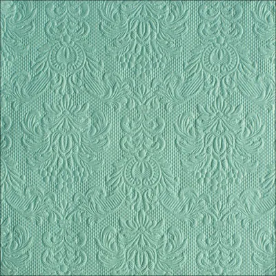 Servietten Papier 33x33cm Elegance geprägt 15 Stück Helltürkis