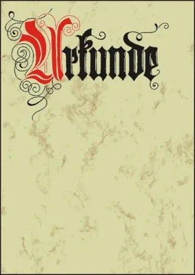 Produktbild von Designpapier Urkunde Calligraphi A4 185g/qm VE=20x12 Blatt