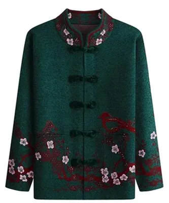 Productafbeelding van Dames Gebreide Cardigan met Borduursels voor Lente en Herfst