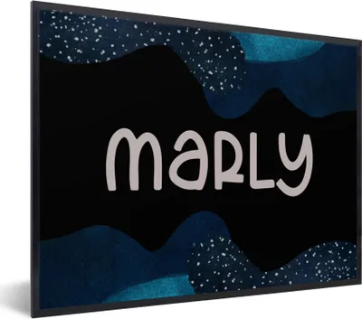 Produktbild von MuchoWow® Gerahmtes Poster Marly - Pastell - Mädchen 40x30 cm - Poster mit Schwarzem Bilderrahmen Wandposter Rahmen Foto Bilder - Kunstposter - Wanddekorationen