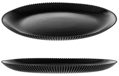 Image de Assiette - Assiette à dessert en verre - Ronde 26,5 cm - Noire - 1 pièce - Convient pour un usage alimentaire