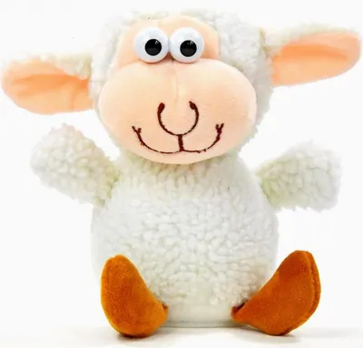 Produktbild von Kögler Labertier Schaf BUBI Zottelschaf plappert alles nach Partygag 18 cm