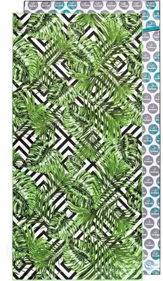 Produktbild von Famanu Mikrofaser-Handtuch mit Muster - Schnelltrocknend für Strand und Fitness - 80 x 160 cm (Monstera)