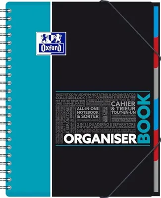 A4 Organizerbuch mit kariertem Papier - 80 Blätter
