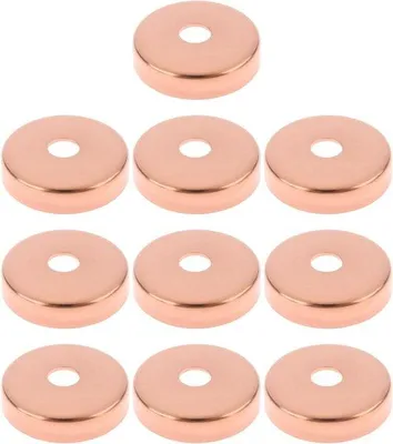 Immagine prodotto di Raccordo terminale in rame da 1" con foro da 1/4" | Raccordi per tubi per sistemi idraulici e pneumatici | Set da 10 pezzi in rame