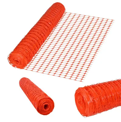 Zdjęcie produktu dla Ogrodzenie siatkowe, wysokość 100 cm, kolor pomarańczowy