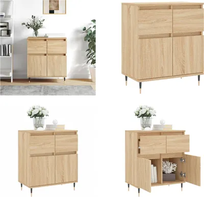 Produktbild von vidaXL Sideboard Sonoma Eiche 60x35x70 cm Holzwerkstoff - Sideboard - Sideboards - Kommode - Buffet