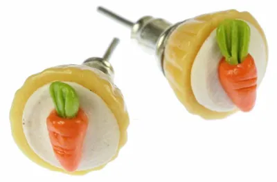 Produktbild von Cupcake Möhrchenkuchen Ohrstecker Miniblings Möhre Möhrenkuchen Karotte Möhre Muffin