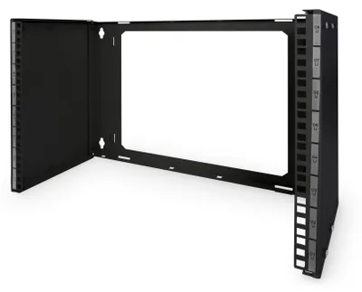 Produktbild von Digitus Patch-Halter zur Wandmontage für 483 mm (19") Installationen, Wandmontiertes Regal, 4U, 15 kg, Schwarz