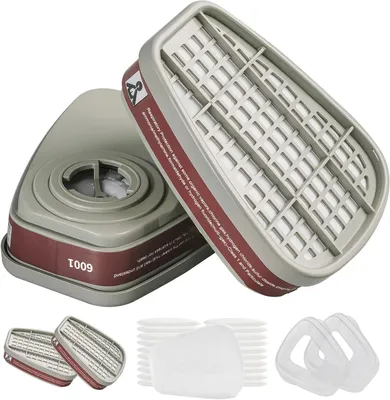 Obrázok produktu pre Súprava filtrov pre respirátor, 2 patróny, 20 filtračná bavlna, 2 kryty, pre dýchaciu masku