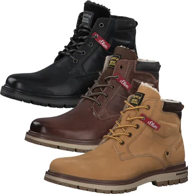 Produktbild von s.Oliver Herren Stiefeletten Schnürboots Warmfutter 5-16207-25, Größe:44 EU, Farbe:Schwarz