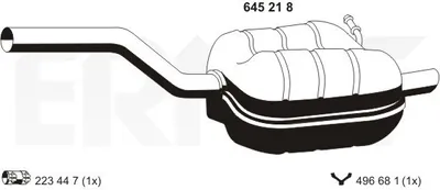 Produktbild von ERNST 645218 Endschalldämpfer für SKODA Octavia II Combi (1Z5) Auspuff