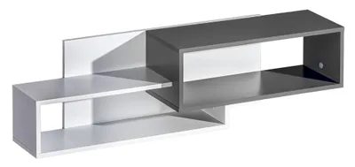Produktbild von Furniture24 Hängeregal Wandregal Wandboard Trafiko 11 Weiß/Grau