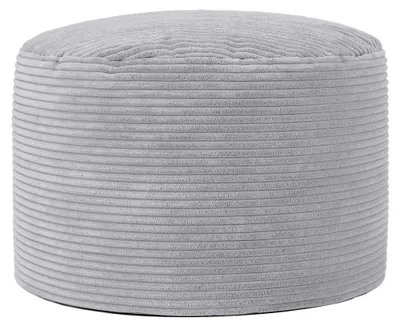 Produktbild von Icon Milano Cord Sitzsack Hocker mit Füllung, Grau