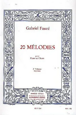 Produktbild von 20 Melodien Vol.2für Sopran und Klavier