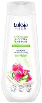Image de Luxja, Gel douche crémeux à l'aloe vera et à l'hibiscus, 500 ml