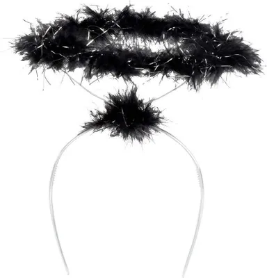 Produktbild von Haarreif Heiligenschein schwarz Glitzer