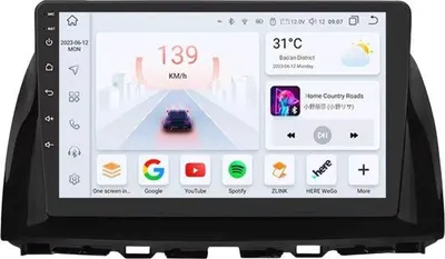 Immagine prodotto di Autoradio con Bluetooth e CarPlay per Mazda CX-5 (2012-2015) - Compatibile con Apple e Android - Impianto stereo con sistema di navigazione (6 GB/64 GB)