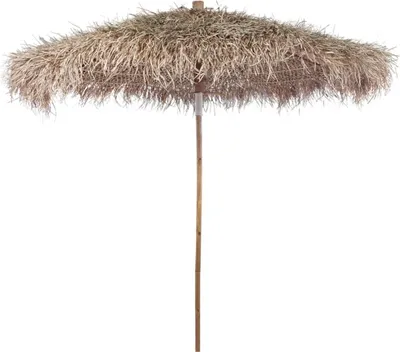 Obrázek produktu pro The Living Store Bambusový slunečník se stříškou z banánového listu 210 cm