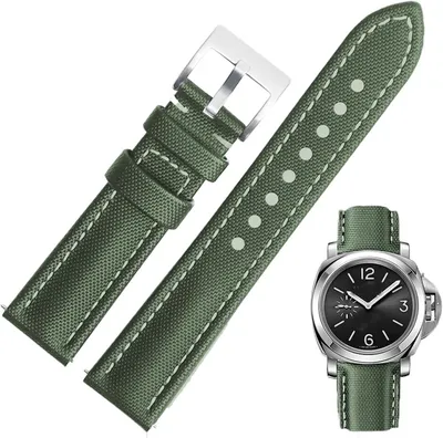 Image de Bracelet de montre en nylon et en cuir, 24 mm, étanche, pour montre